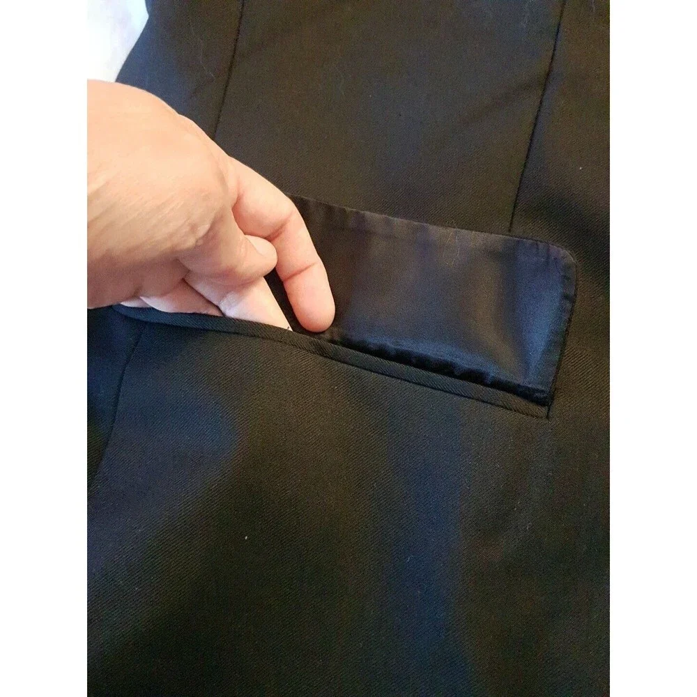 Coofandy Mens Blazer Size XXL Sport Jacket One Button Black Suit Wedding Formal